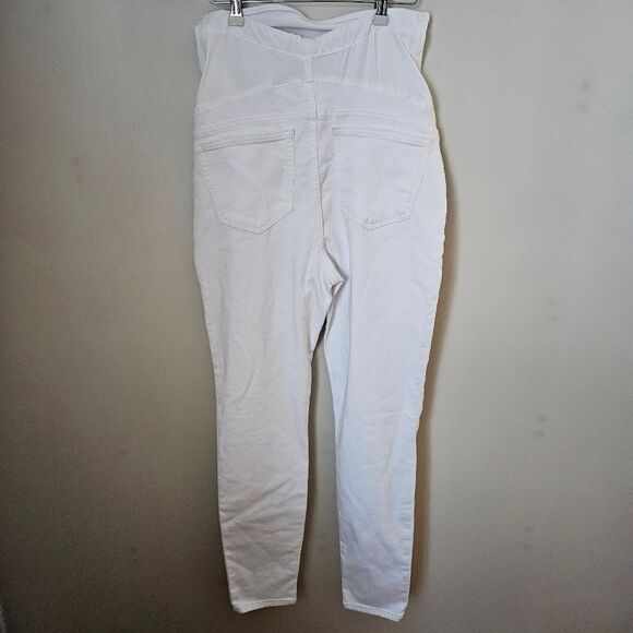 J.Crew Jeans White Denim Maternity Signature Stretch Casual Neutral Size 29 - Picture 7 of 11